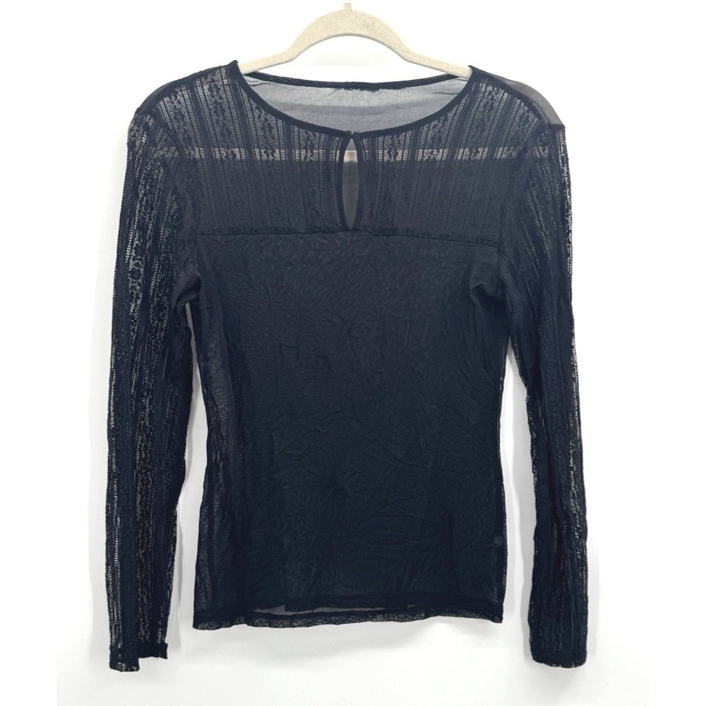 Whimsigoth Medium All Over Sheer Top Lace Stretch Fairy Grunge Dark Cottage Fest